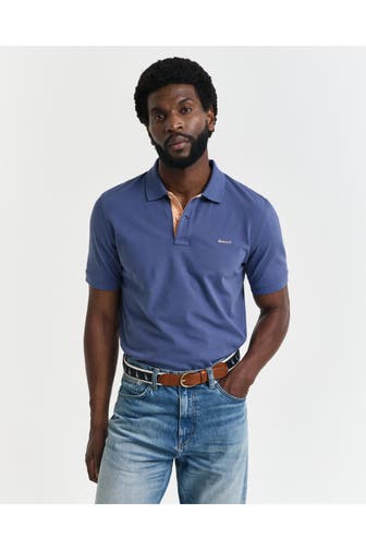 GANT Polo-Shirt taubenblau