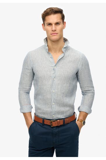 SUPERDRY Leinen-Hemd 'Vacation' Slim Fit