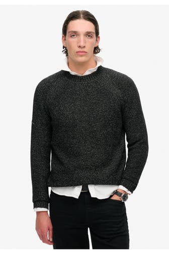 SUPERDRY Strickpullover schwarz