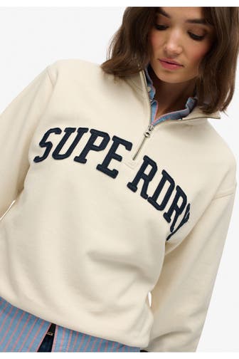 SUPERDRY Sweat-Troyer ecru