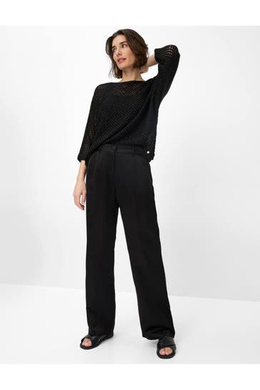 BRAX Satinhose schwarz