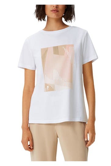 COMMA, T-Shirt weiß