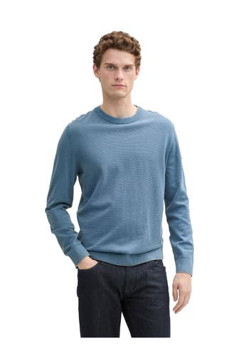 TOM TAILOR Strickpullover graublau