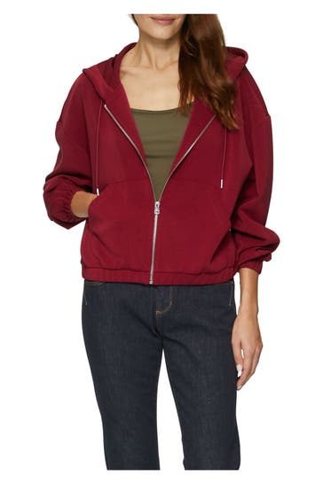 S.OLIVER Sweatjacke weinrot