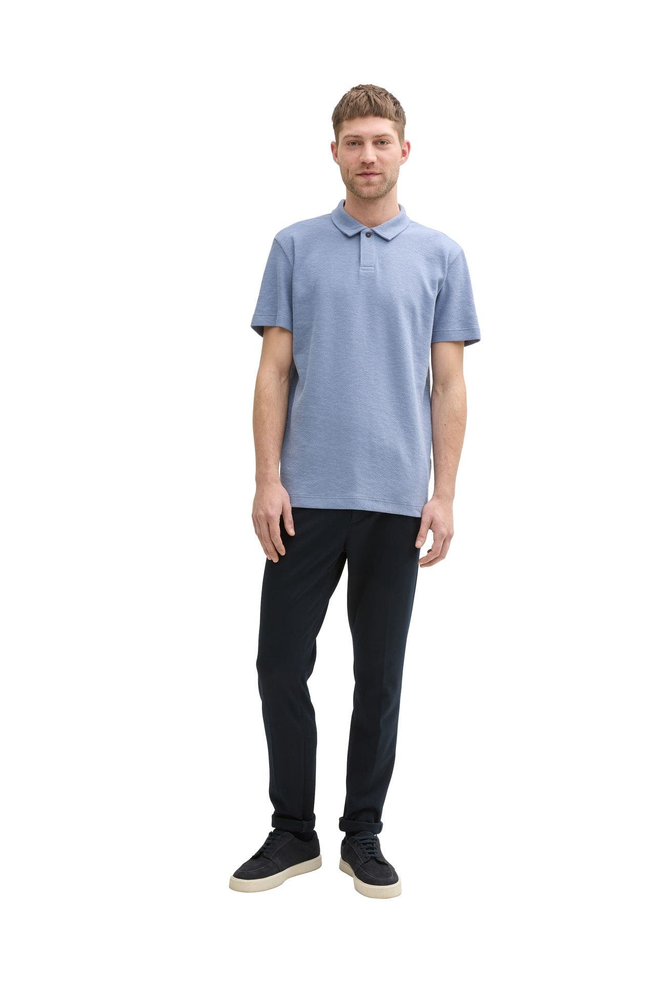 TOM TAILOR Strick-Polo taubenblau, Bild 1