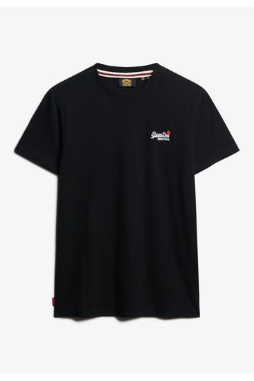 SUPERDRY - T-Shirt 'Essential Contrast' schwarz