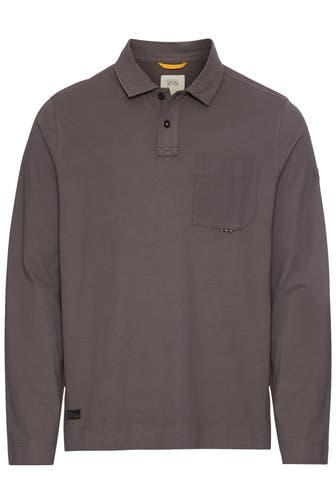 CAMEL ACTIVE Langarm-Polo braungrau