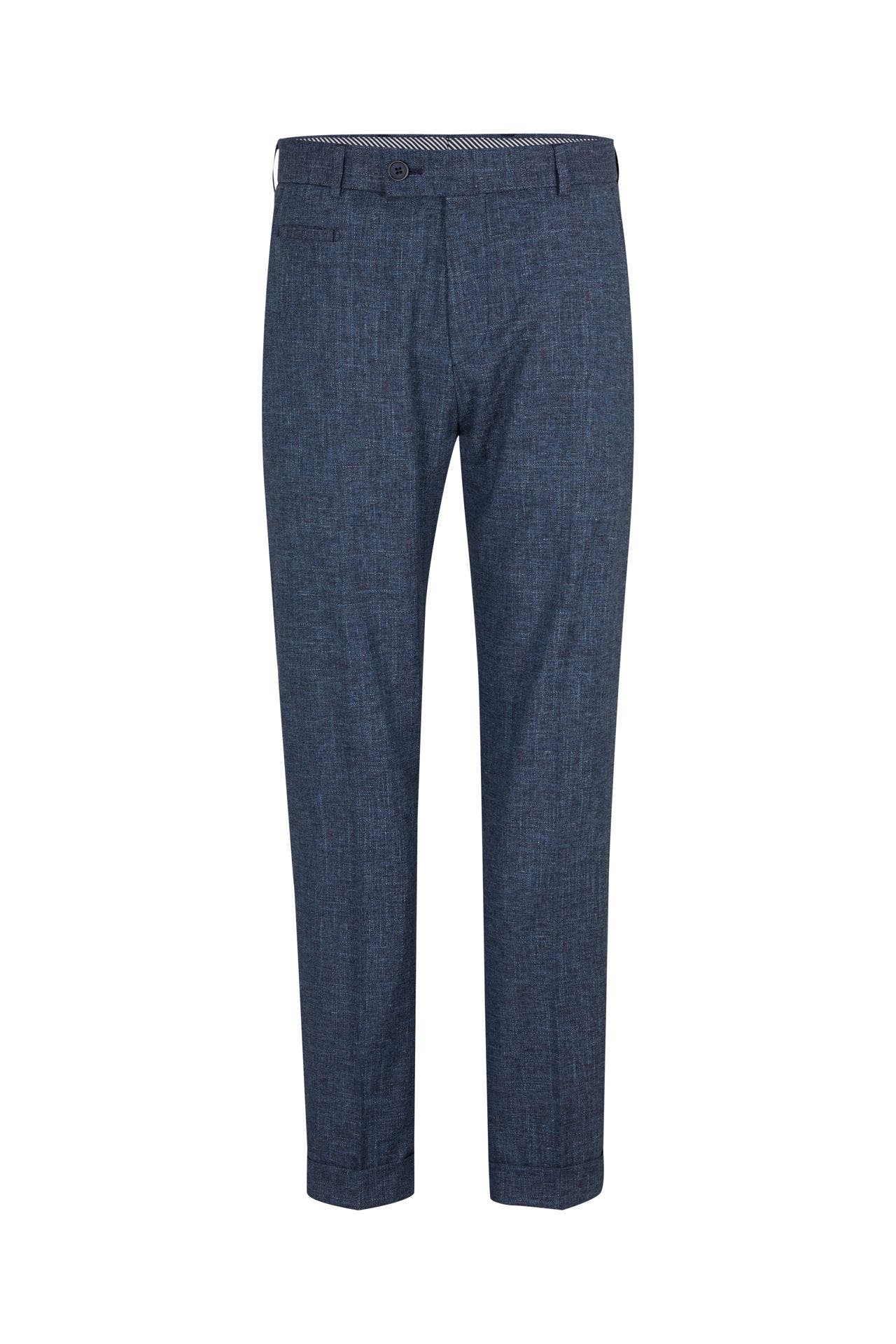 STRELLSON Business-Hose Luc blau meliert Loose Fit, Bild 1