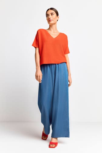 RICH & ROYAL Wollmix-Shirt orangerot