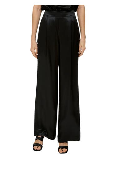 S.OLIVER BLACK LABEL Satin-Hose schwarz