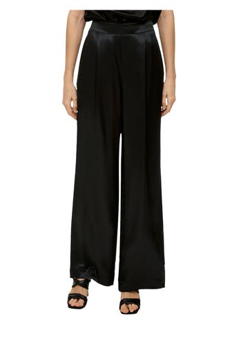 S.OLIVER BLACK LABEL Satin-Hose schwarz