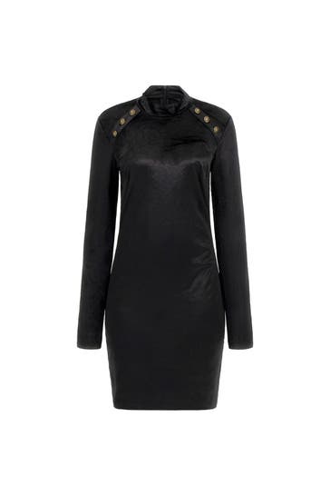 GUESS Samtkleid 'Nicoletta' schwarz