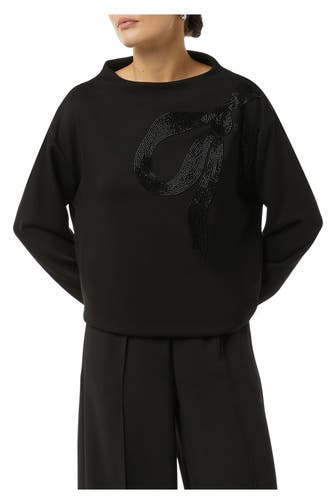 COMMA, Sweatshirt schwarz