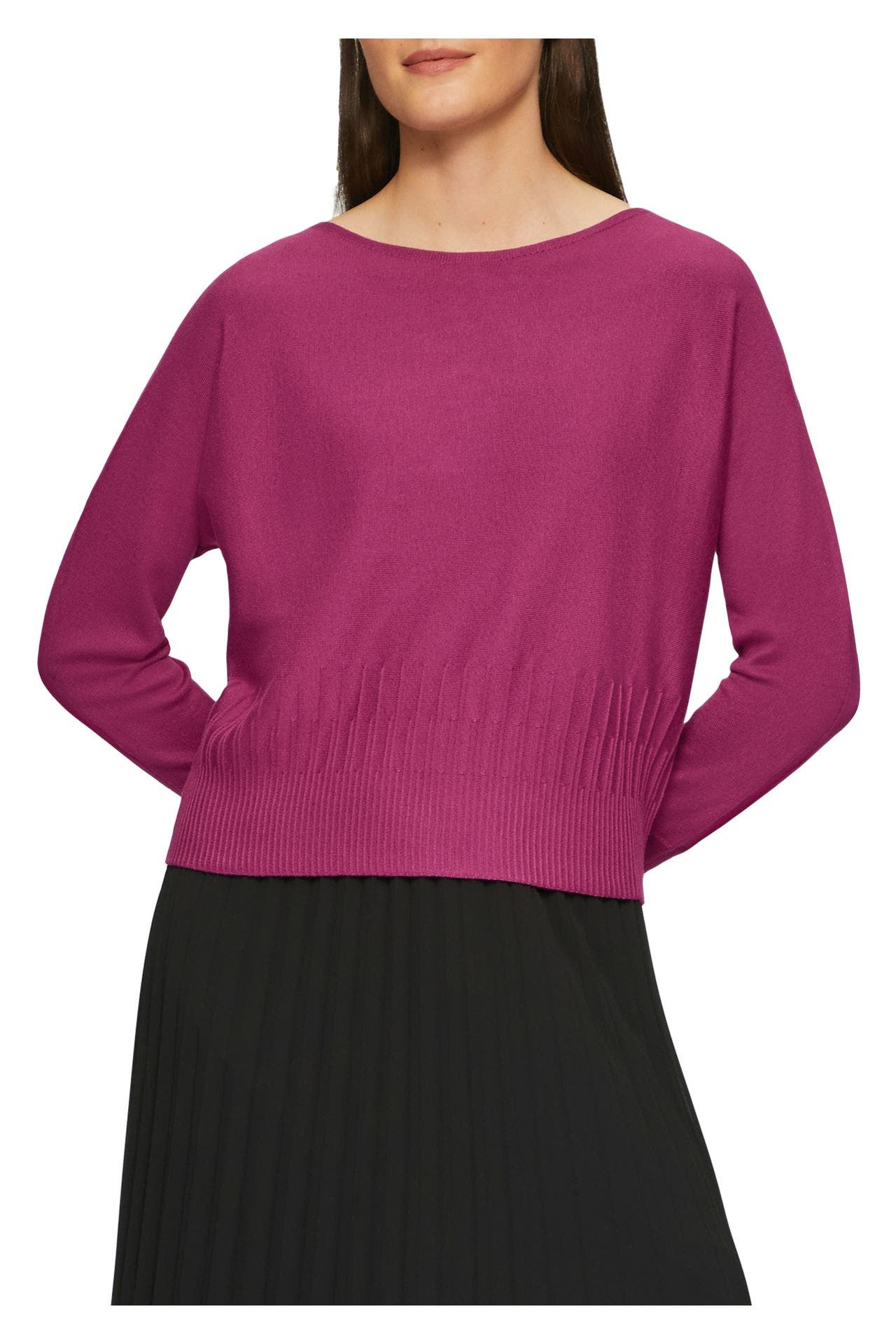 S.OLIVER BLACK LABEL Strickpullover aubergine, Bild 1
