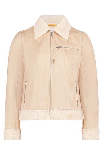 CARTOON Lederimitatjacke beige