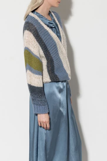 LUISA CERANO Wollmixjacke gemustert