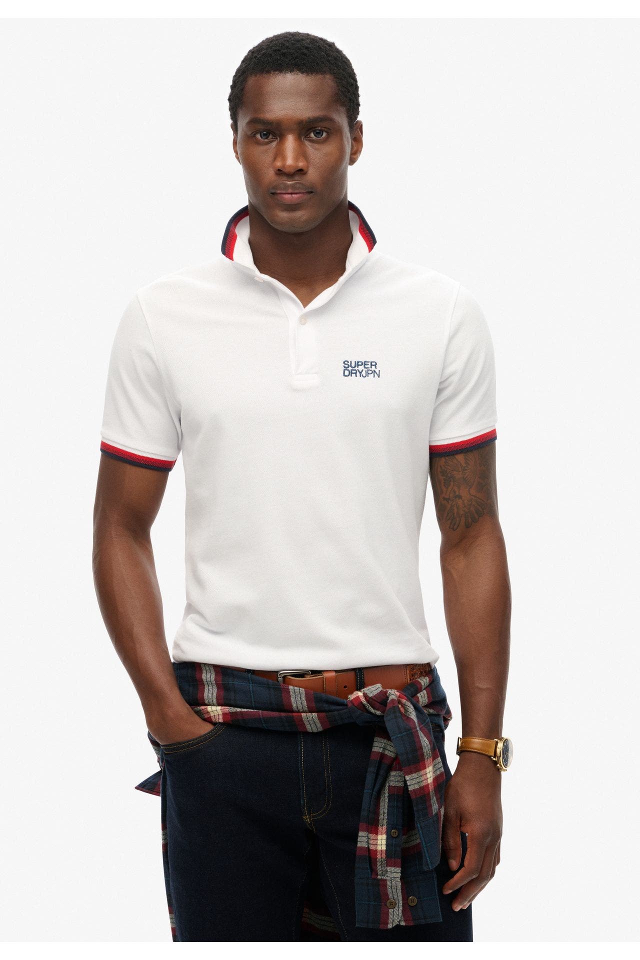 SUPERDRY Polo-Shirt 'Relaxed Tipped' weiß, Bild 1