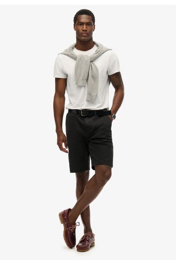 SUPERDRY Chino-Shorts schwarz