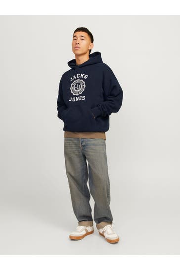 JACK & JONES Hoodie dunkelblau
