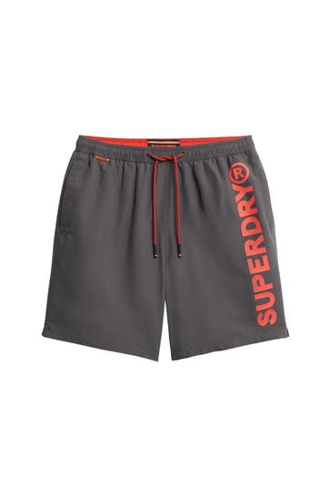 SUPERDRY Badeshorts steingrau