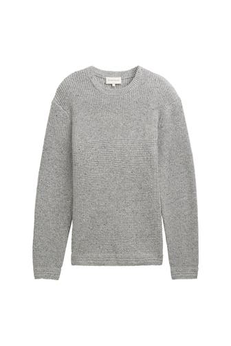 TOM TAILOR Strickpullover grau