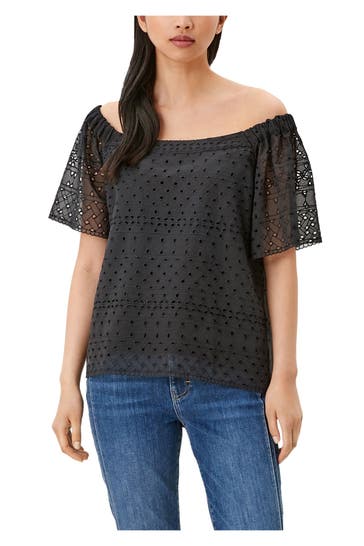 S.OLIVER BLACK LABEL Blusenshirt schwarz