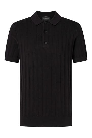 STRELLSON Strick-Polo 'Robas' schwarz