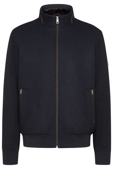 BUGATTI Wollmix-Jacke schwarz