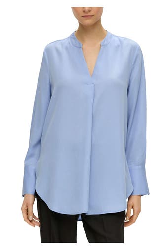 S.OLIVER BLACK LABEL Blusenshirt hellblau