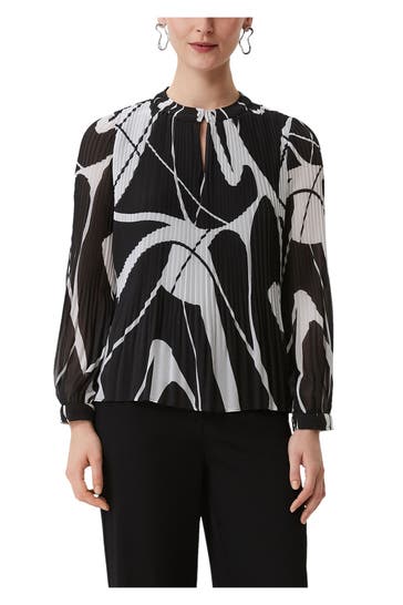 COMMA, Casual-Bluse gemustert