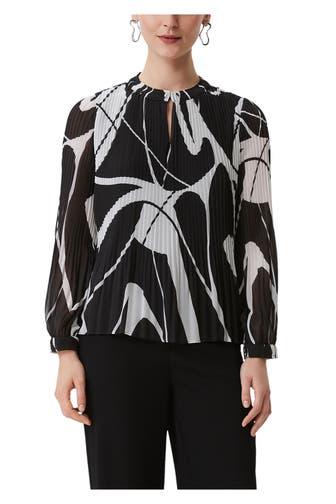 COMMA, Casual-Bluse gemustert