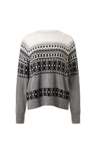 MAERZ MUENCHEN Wollmix-Strickpullover gemustert