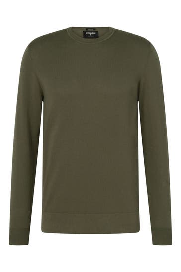 STRELLSON Strickpullover 'Vincent' dunkelgrün