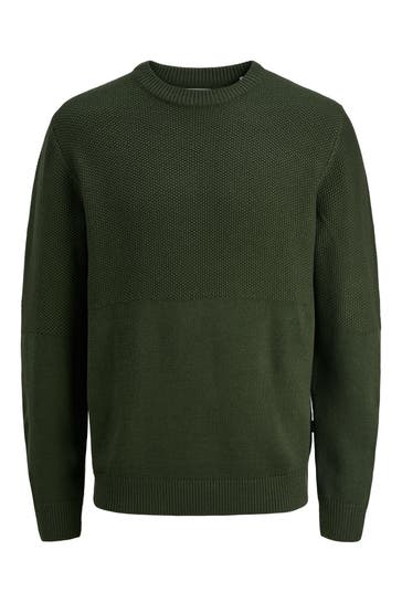 JACK & JONES Strickpullover 'Carl' dunkelgrün