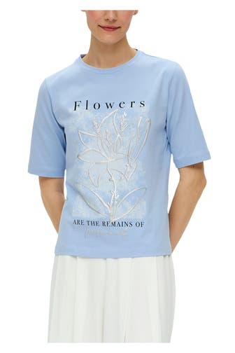 S.OLIVER BLACK LABEL T-Shirt hellblau