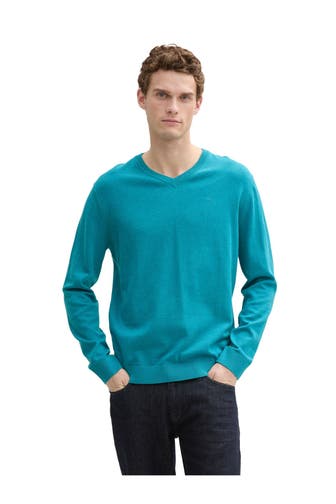 TOM TAILOR Strickpullover petrol