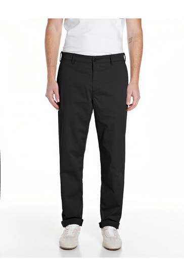 REPLAY Stoffhose schwarz