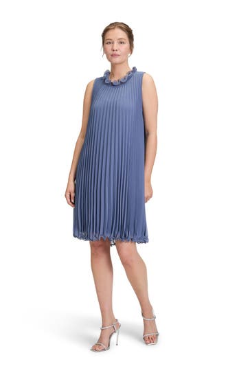 VERA MONT Plisseekleid azurblau