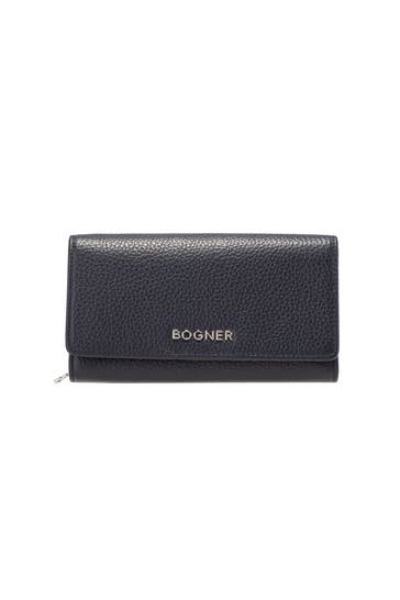 BOGNER Ledergeldbörse 'Wallis' schwarzblau