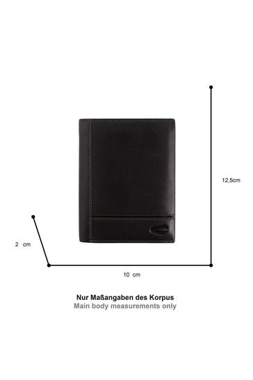 CAMEL ACTIVE Ledergeldbörse 'Tokyo' schwarz