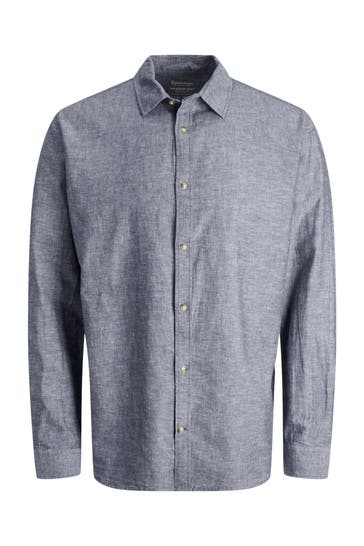 JACK & JONES Casual-Hemd 'JJesummer' graublau