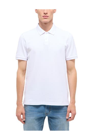 MUSTANG Polo-Shirt 'Palco' weiß