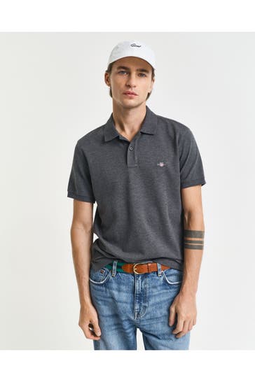 GANT Polo-Shirt dunkelgrau