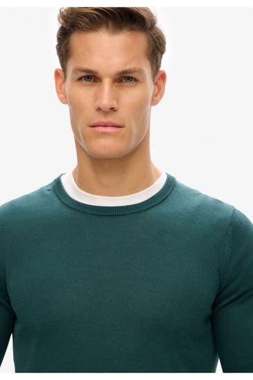 SUPERDRY - Strickpullover 'Essentials' tannengrün