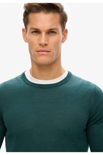 SUPERDRY Strickpullover 'Essentials' tannengrün