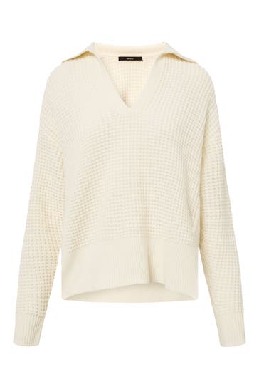 WINDSOR. Pullover Schurwoll-Pullover mit Cashmere in Ecru ecru