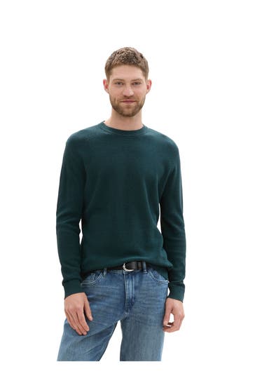 TOM TAILOR Strickpullover dunkelgrün