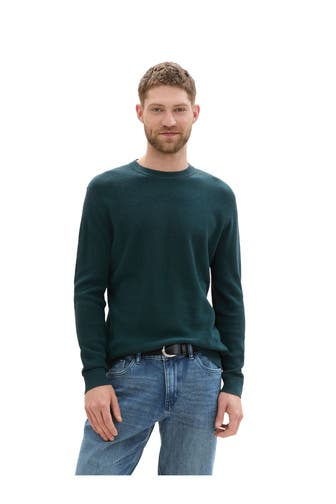 TOM TAILOR Strickpullover dunkelgrün