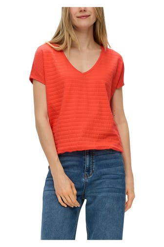 S.OLIVER T-Shirt dunkelorange