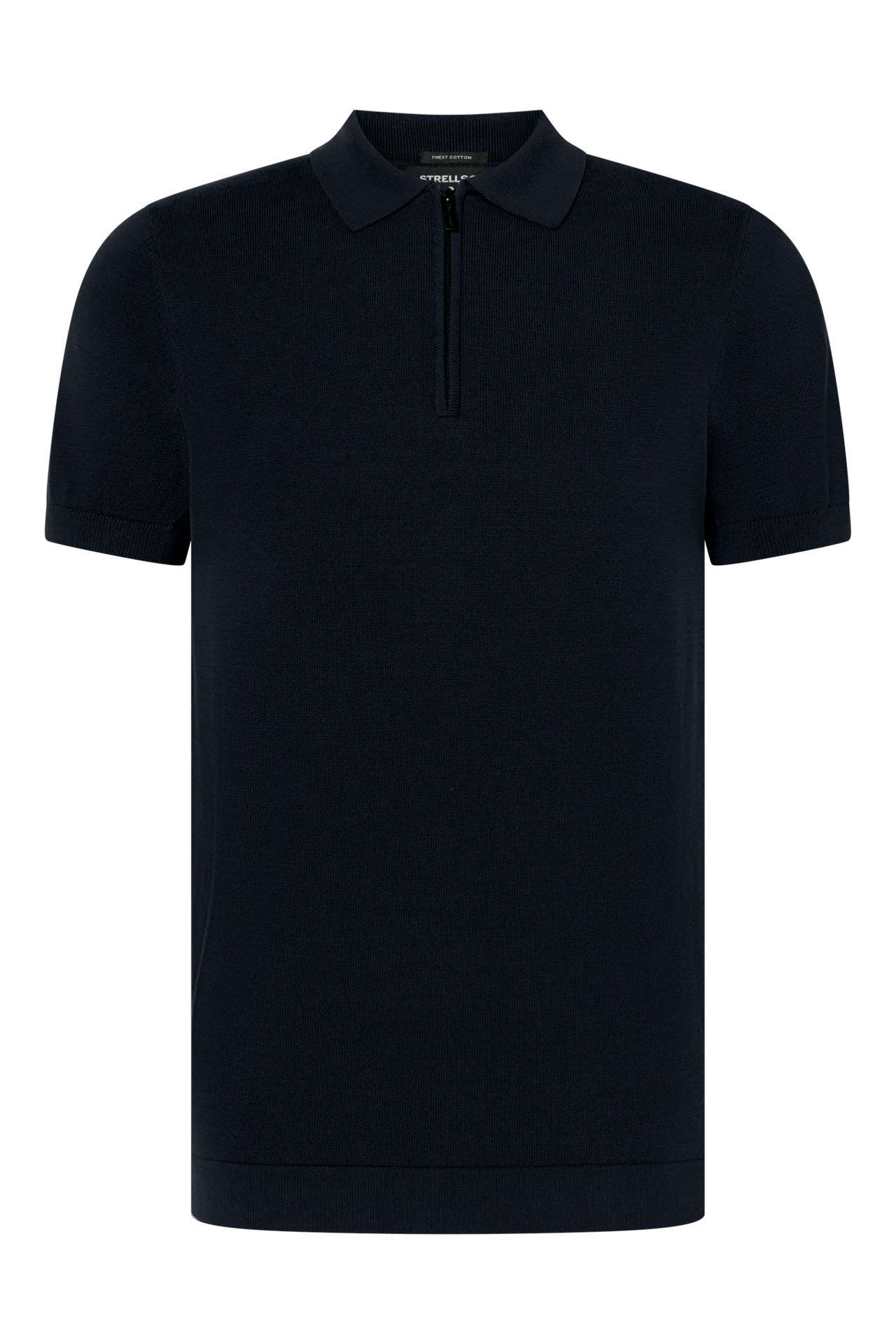 STRELLSON Feinstrick-Polo 'Vincent' navy, Bild 1